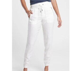 NWT Athleta White Cabo Linen Jogger Size 16